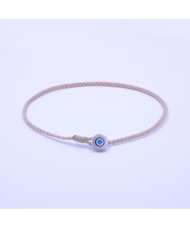 Beige bracelet with flat eye