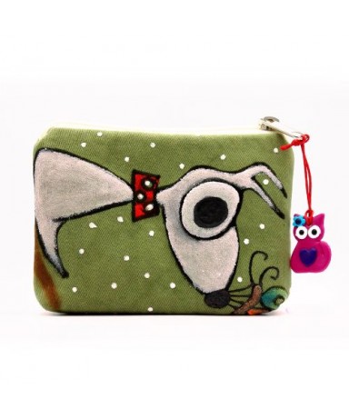 Wallet green dog