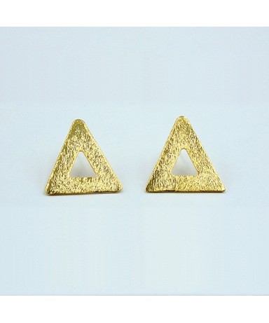 Earrings triangle gold